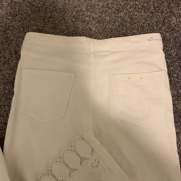 Pilcro and The Letterpress by Anthropologie High Rise Flare White Jeans - Picture 6 of 9